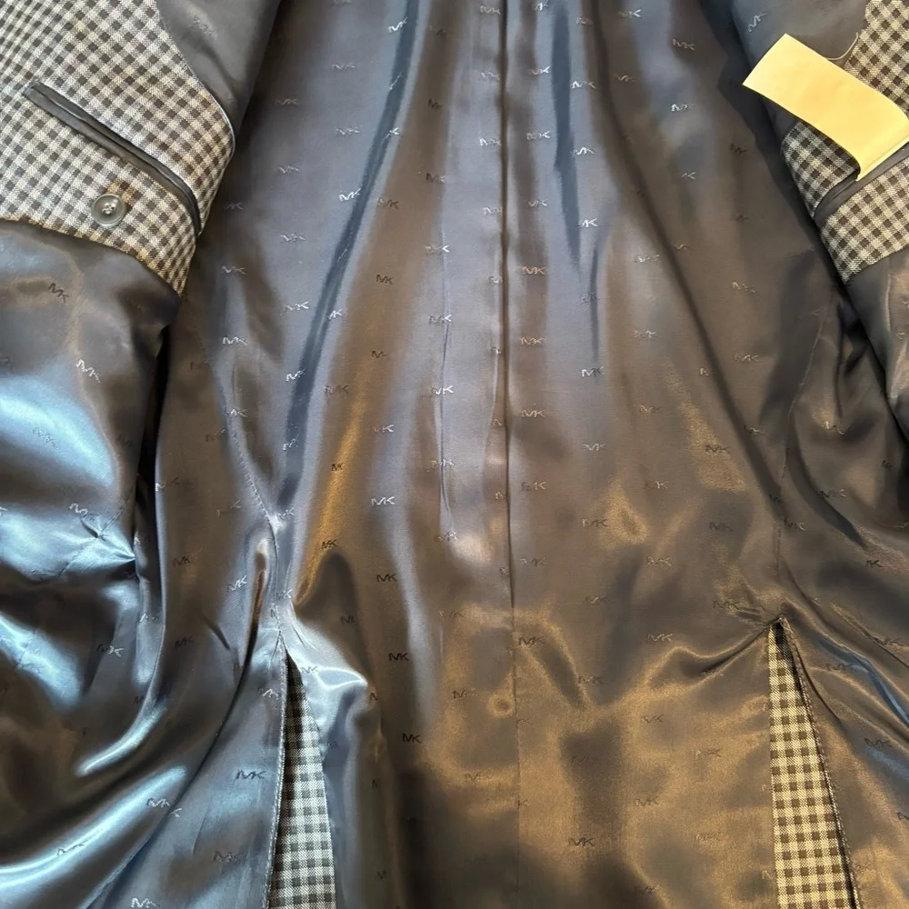 Michael Kors Navy Checkered Blazer size 38R